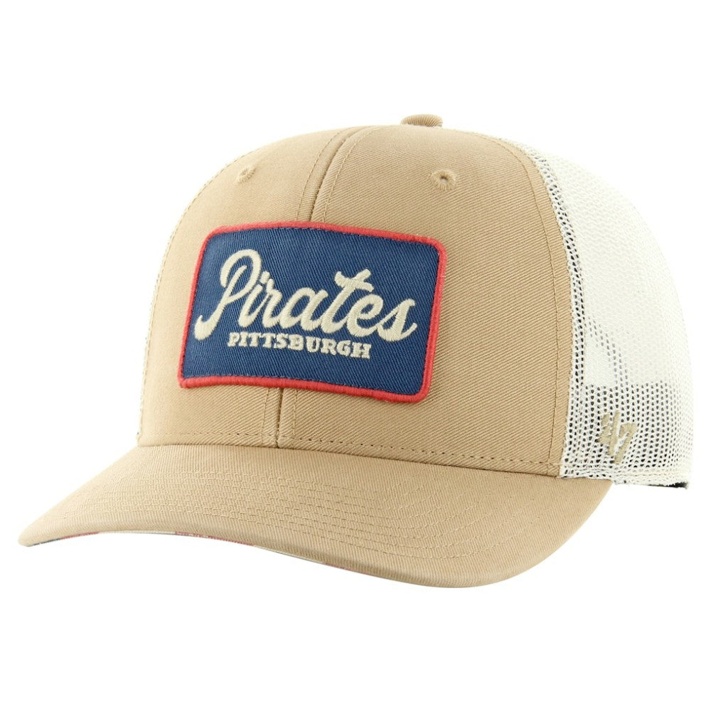 Pittsburgh Pirates '47 Glory Daze Trucker Adjustable Hat - Khaki Hats