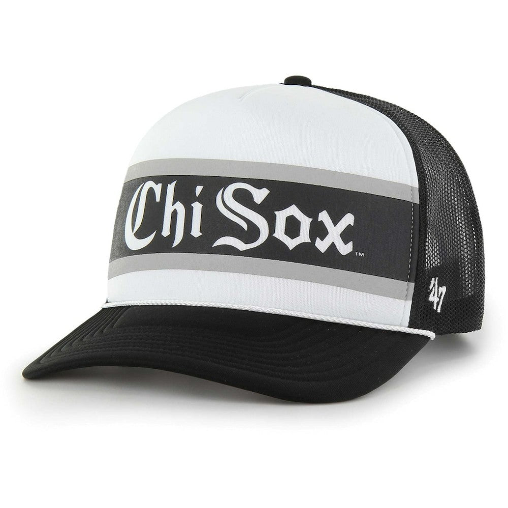Chicago White Sox '47 Retro Region Foam Trucker Adjustable Hat - Black Hats