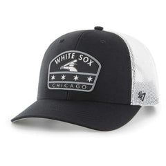 Chicago White Sox '47 Retro Region Patch Trucker Adjustable Hat - Black Hats