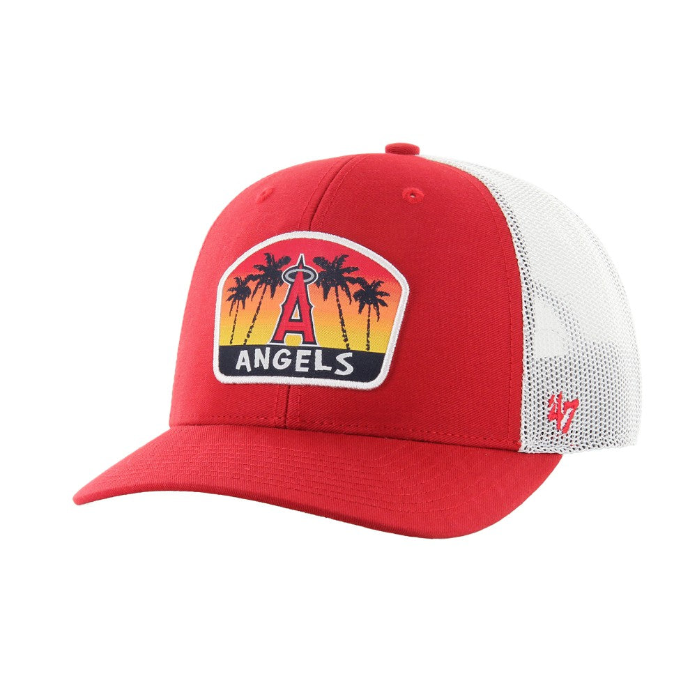 Los Angeles Angels '47 Retro Region Patch Trucker Adjustable Hat - Red Hats