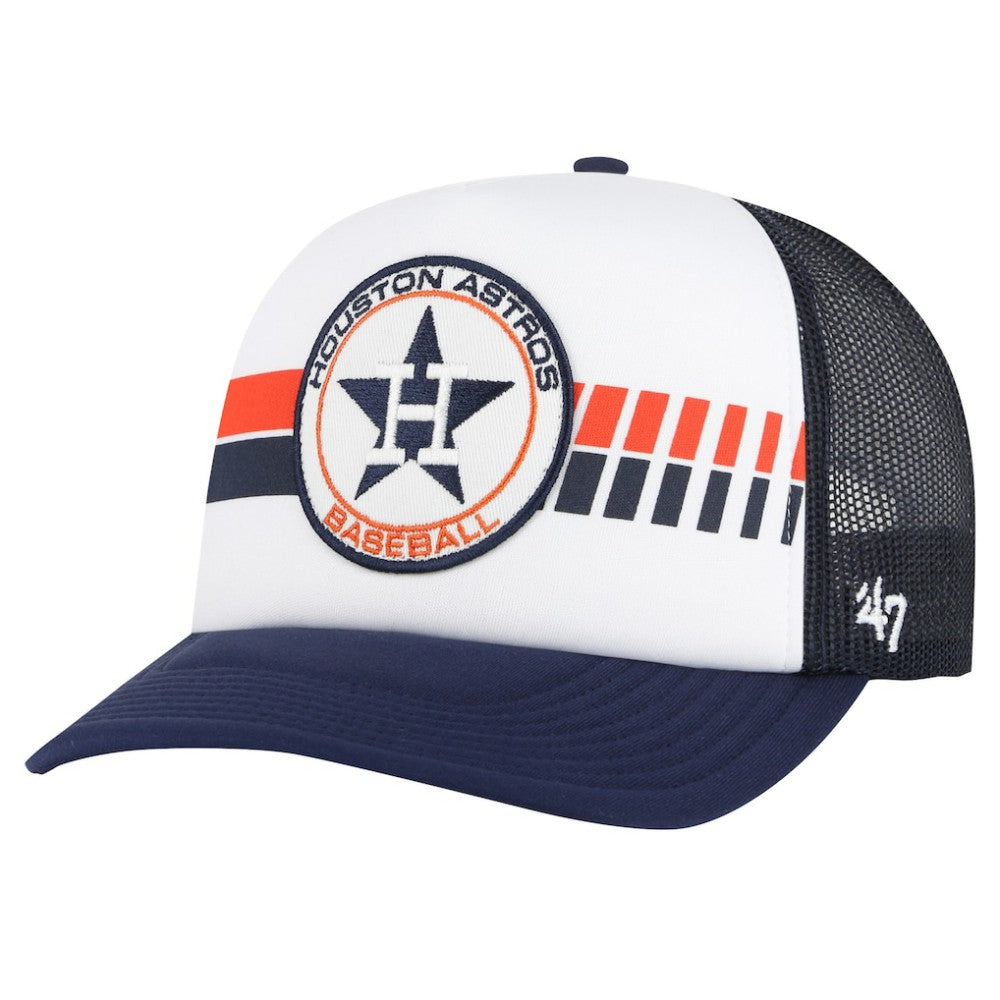 Houston Astros '47 Cooperstown Collection Wax Pack Express Trucker Adjustable Hat - White/Navy Hats