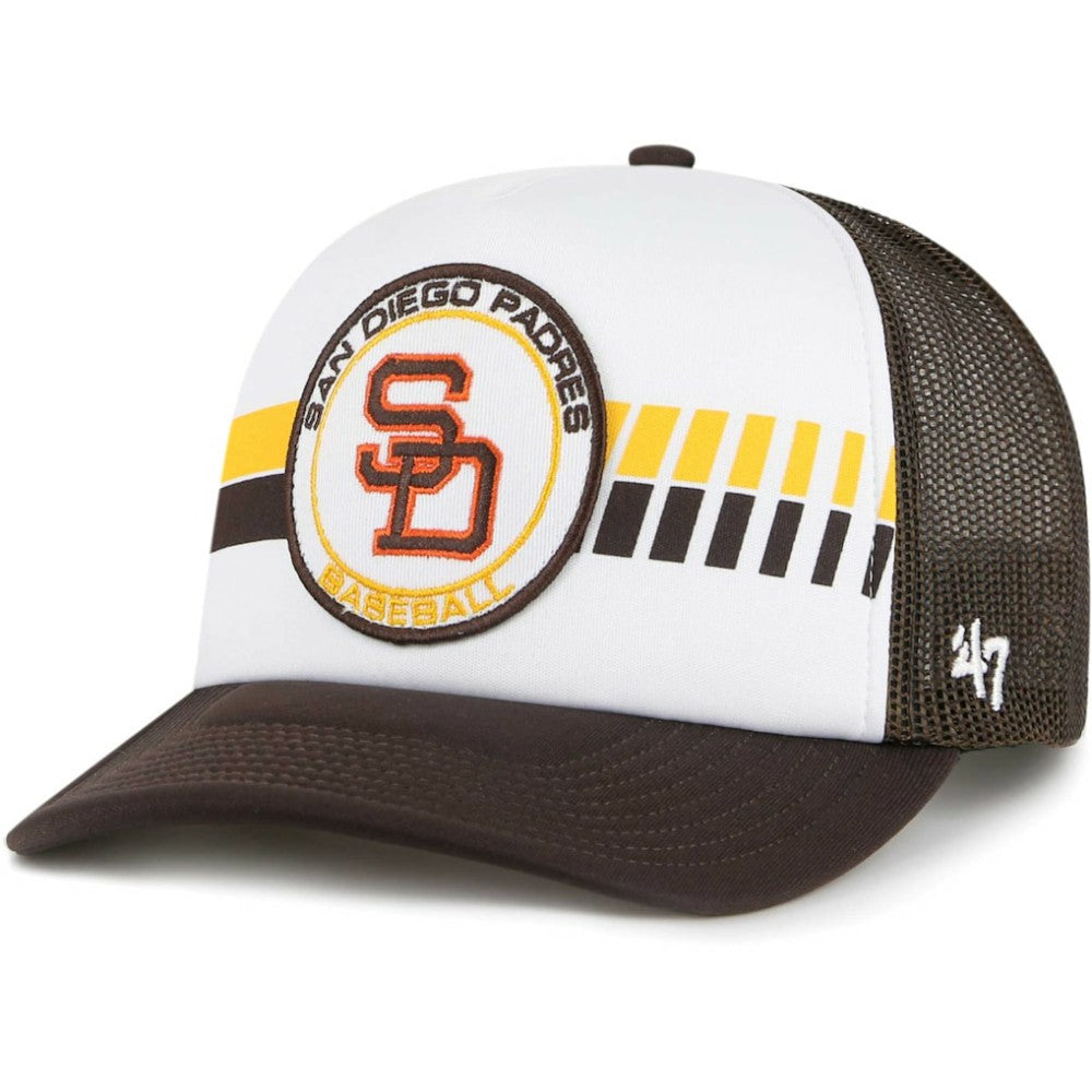 San Diego Padres '47 Cooperstown Collection Wax Pack Express Trucker Adjustable Hat - White/Brown Hats
