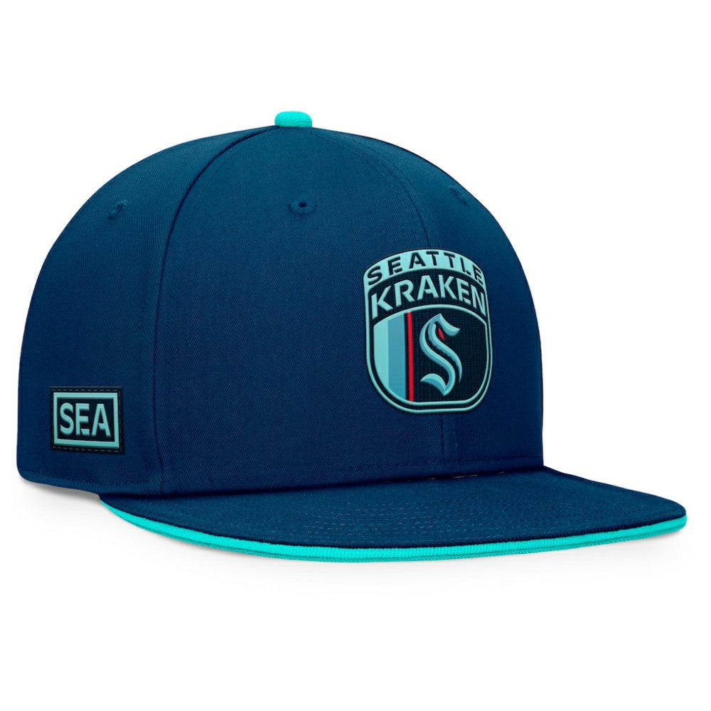 NHL Seattle Kraken Fanatics 2024 NHL Draft Snapback Hat - Deep Sea Blue