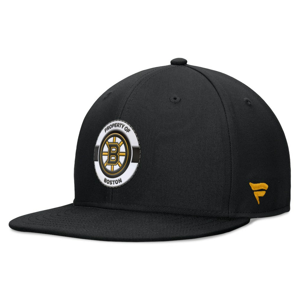 NHL Boston Bruins Fanatics Authentic Pro Training Camp Snapback Hat - Black