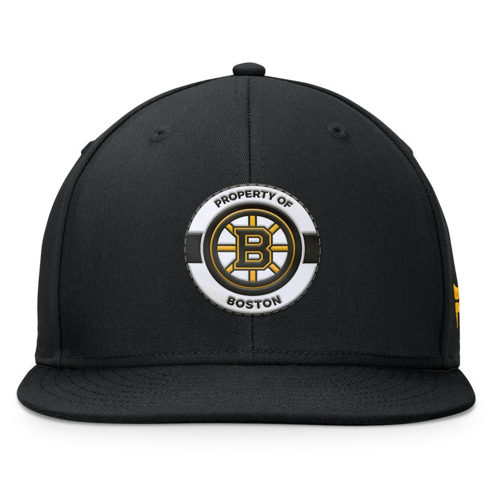 NHL Boston Bruins Fanatics Authentic Pro Training Camp Snapback Hat - Black