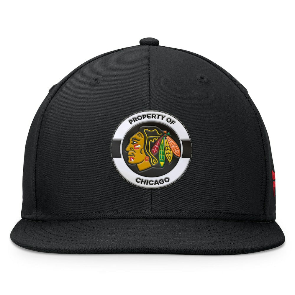 NHL Chicago Blackhawks Fanatics Authentic Pro Training Camp Snapback Hat - Black