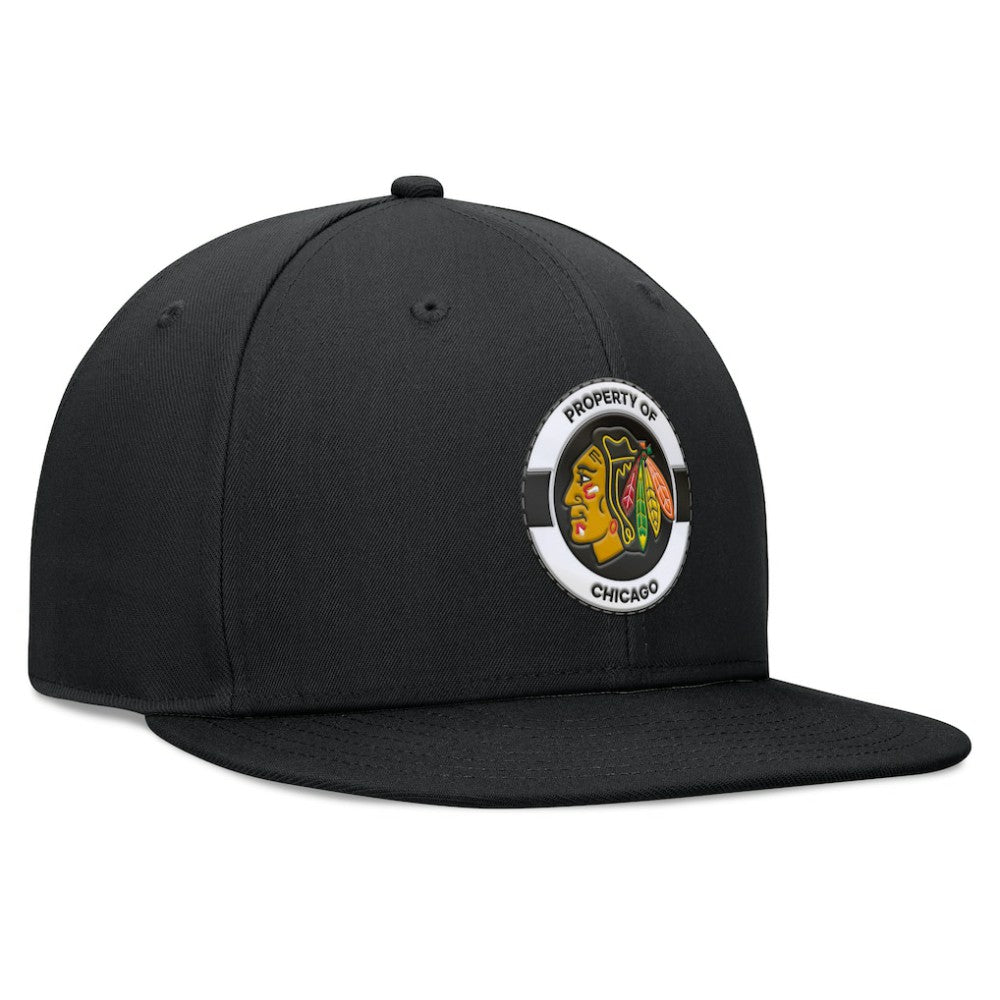 NHL Chicago Blackhawks Fanatics Authentic Pro Training Camp Snapback Hat - Black