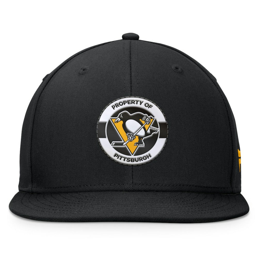 NHL Pittsburgh Penguins Fanatics Authentic Pro Training Camp Snapback Hat - Black