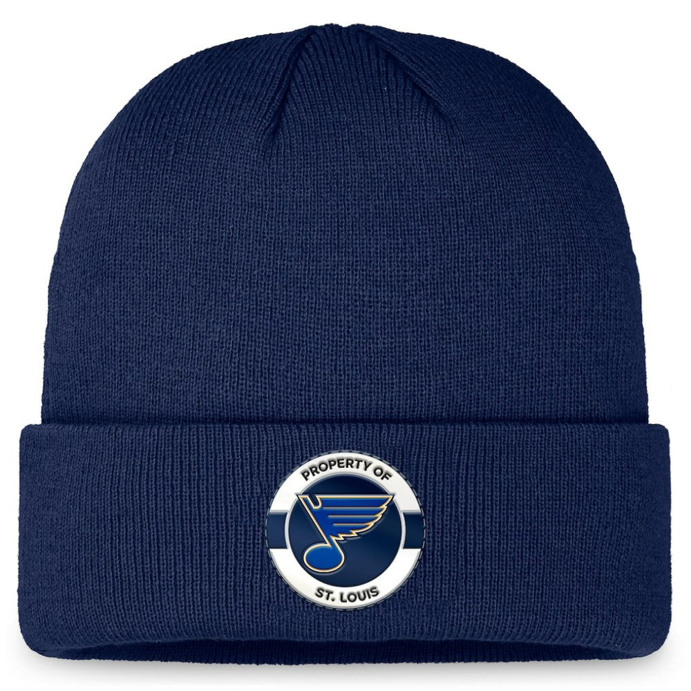 NHL St. Louis Blues Fanatics Authentic Pro Training Camp Cuffed Knit Hat - Navy