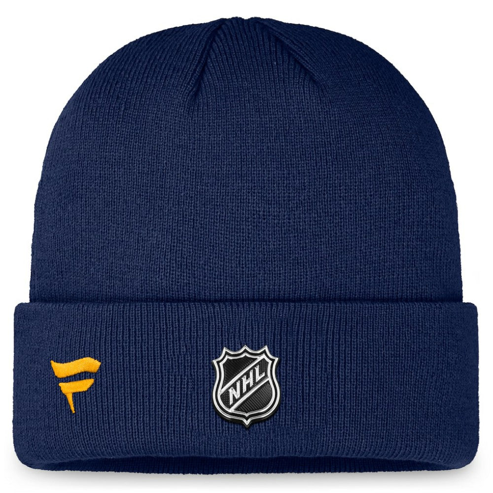 NHL St. Louis Blues Fanatics Authentic Pro Training Camp Cuffed Knit Hat - Navy