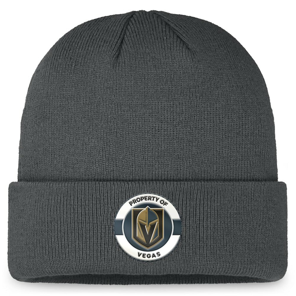 NHL Vegas Golden Knights Fanatics Authentic Pro Training Camp Cuffed Knit Hat - Charcoal