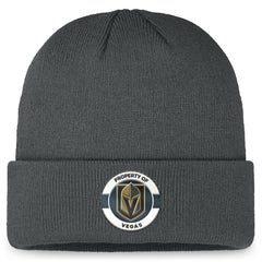 NHL Vegas Golden Knights Fanatics Authentic Pro Training Camp Cuffed Knit Hat - Charcoal
