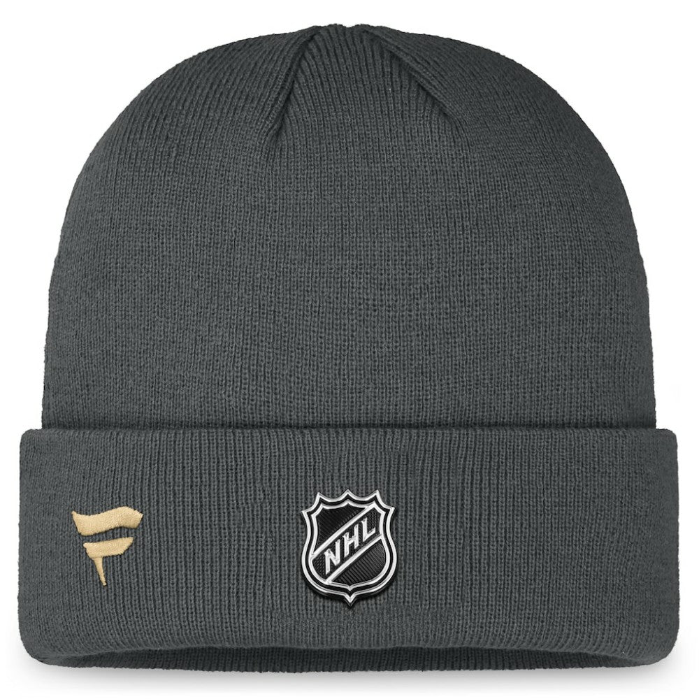 NHL Vegas Golden Knights Fanatics Authentic Pro Training Camp Cuffed Knit Hat - Charcoal