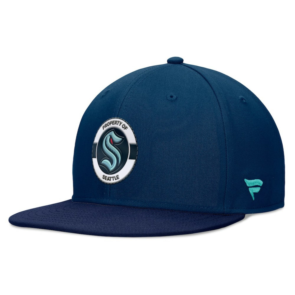 NHL Seattle Kraken Fanatics Authentic Pro Training Camp Snapback Hat - Deep Sea Blue