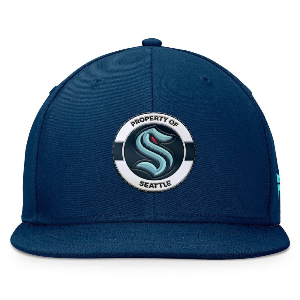 NHL Seattle Kraken Fanatics Authentic Pro Training Camp Snapback Hat - Deep Sea Blue
