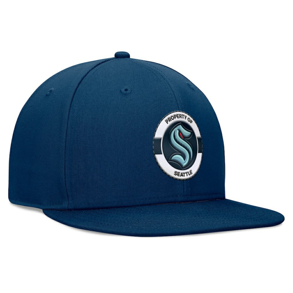 NHL Seattle Kraken Fanatics Authentic Pro Training Camp Snapback Hat - Deep Sea Blue