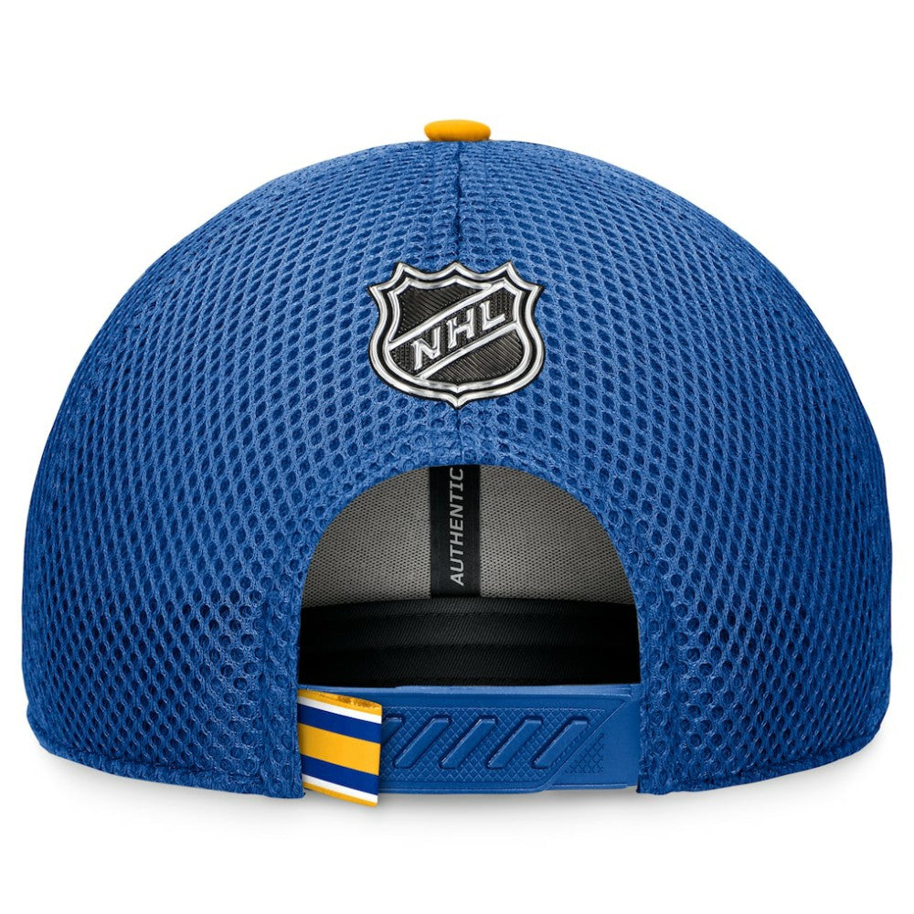 NHL Buffalo Sabres Fanatics 2024 NHL Draft On Stage Trucker Adjustable Hat - Royal