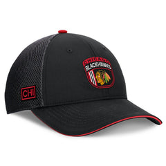 NHL Chicago Blackhawks Fanatics 2024 NHL Draft On Stage Trucker Adjustable Hat - Black