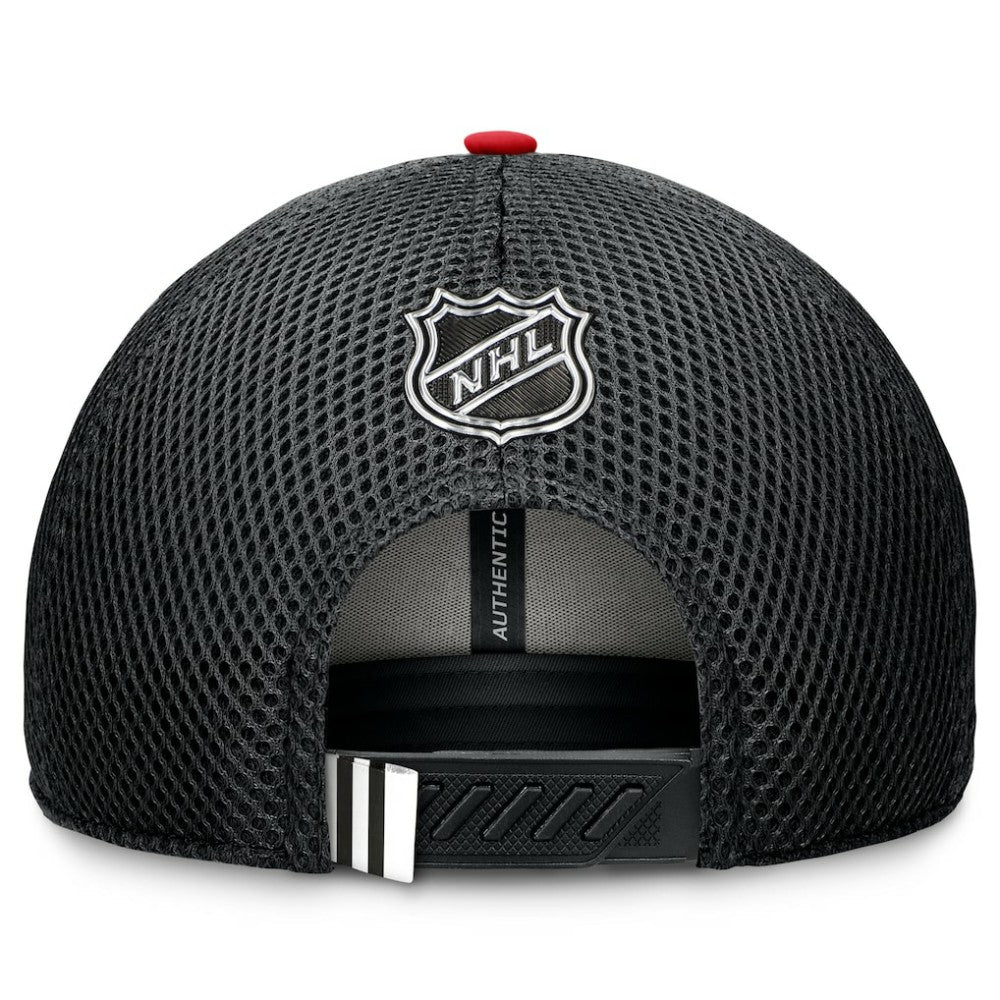 NHL Chicago Blackhawks Fanatics 2024 NHL Draft On Stage Trucker Adjustable Hat - Black