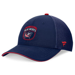 NHL Columbus Blue Jackets Fanatics 2024 NHL Draft On Stage Trucker Adjustable Hat - Navy