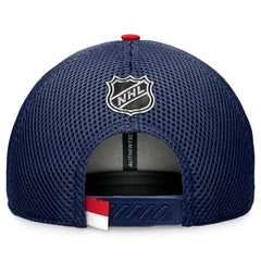 NHL Columbus Blue Jackets Fanatics 2024 NHL Draft On Stage Trucker Adjustable Hat - Navy