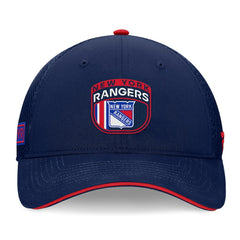 NHL New York Rangers Fanatics 2024 NHL Draft On Stage Trucker Adjustable Hat - Navy