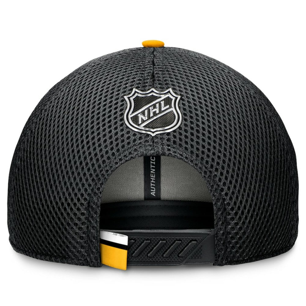 NHL Pittsburgh Penguins Fanatics 2024 NHL Draft On Stage Trucker Adjustable Hat - Black