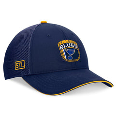 NHL St. Louis Blues Fanatics 2024 NHL Draft On Stage Trucker Adjustable Hat - Navy