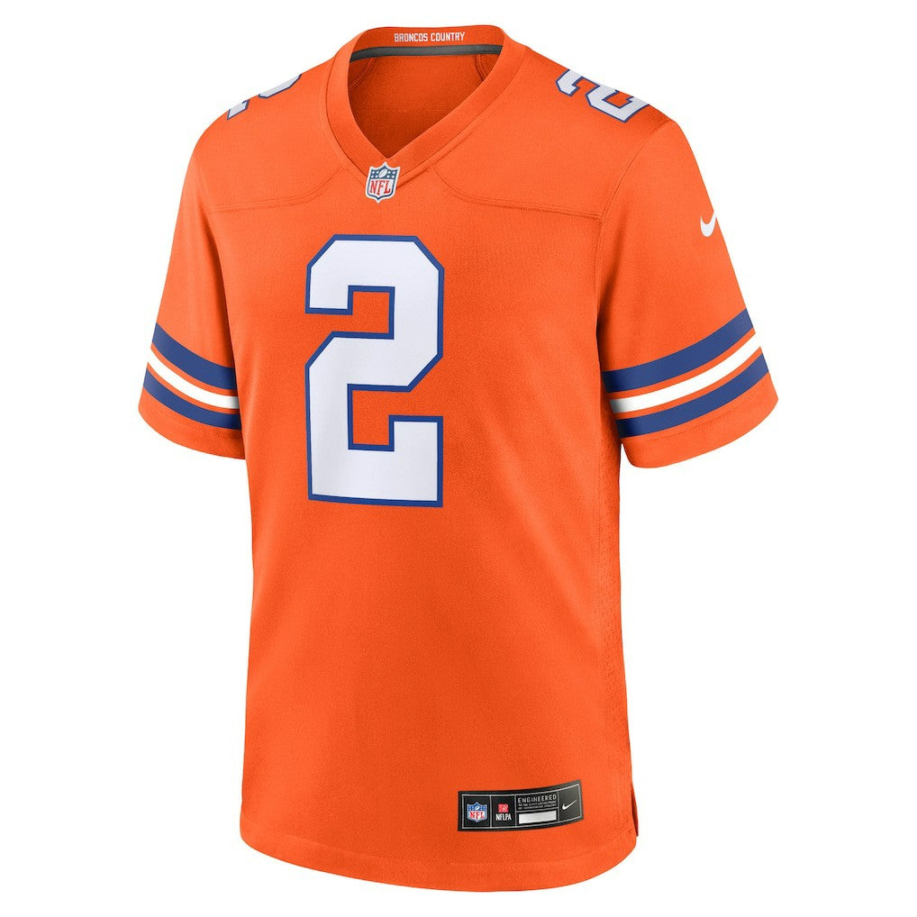 Patrick Surtain II Denver Broncos Mile High Collection 1977 Throwback Player Game Jersey Orange