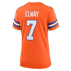 John Elway Denver Broncos Women's Mile High Collection 1977 Throwback Player Game Jersey Orange