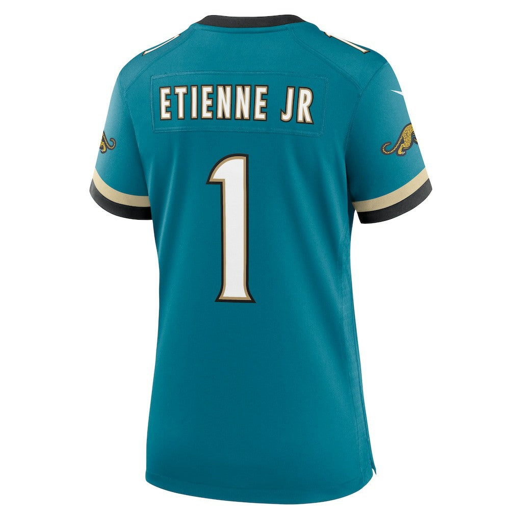 Travis Etienne Jr Jacksonville Jaguars Women's Prowler Throwback Game Jersey Teal