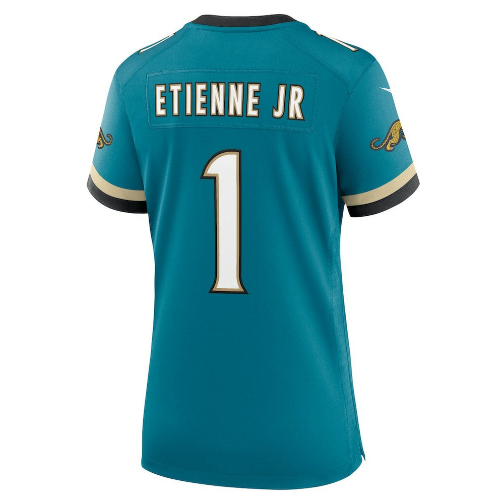 Travis Etienne Jr Jacksonville Jaguars Women's Prowler Throwback Game Jersey Teal