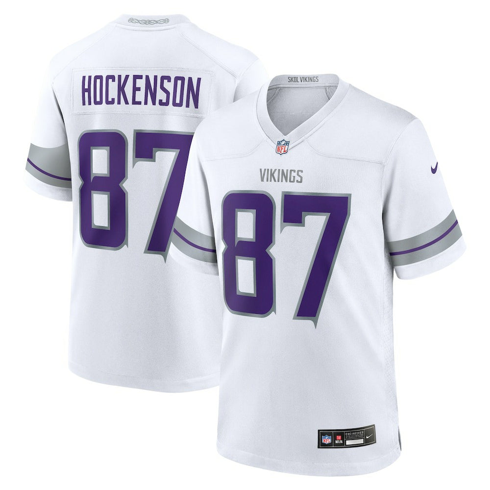 NFL T.J. Hockenson Minnesota Vikings Alternate Game Player Jersey - White