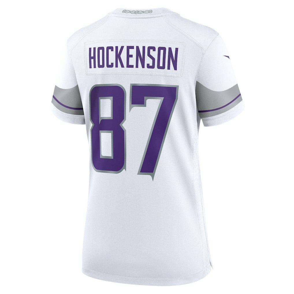 NFL T.J. Hockenson Minnesota Vikings Women's Alternate Game Player Jersey - White