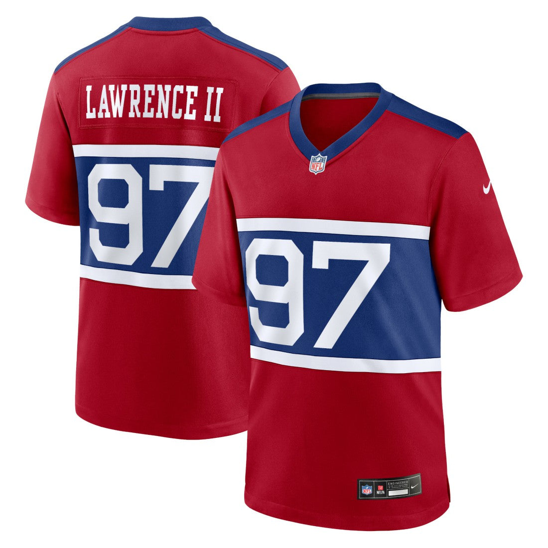 Dexter Lawrence II New York Giants Alternate Player Game Jersey Century Red