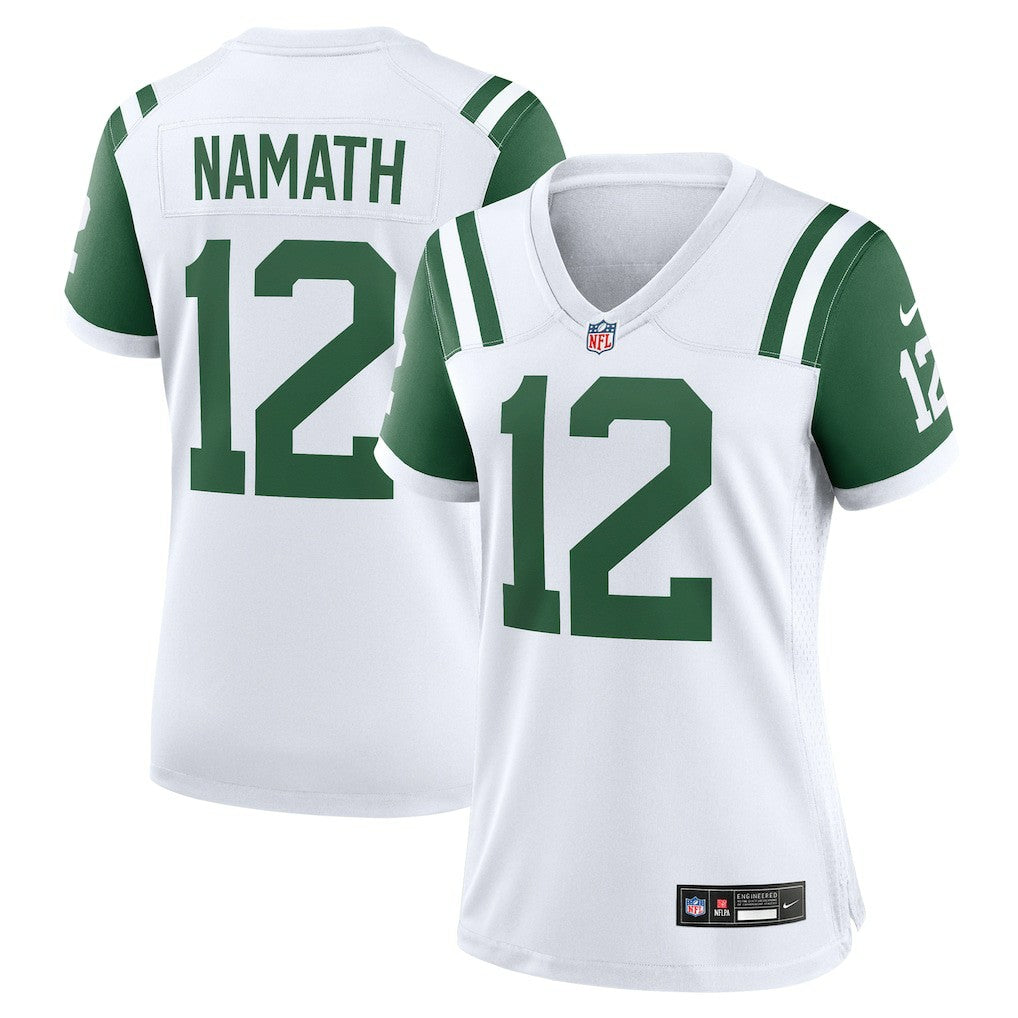 Joe Namath New York Jets Women's Classic Alternate Retired Player Game Jersey White