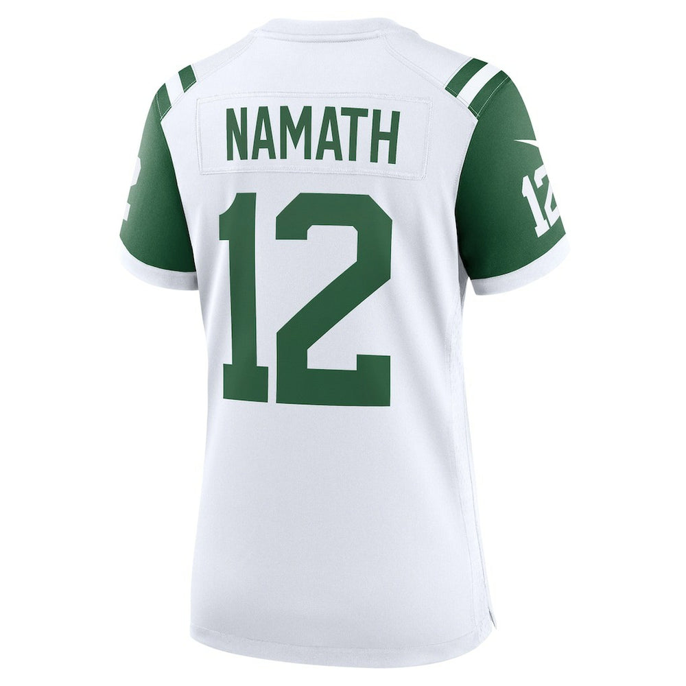 Joe Namath New York Jets Women's Classic Alternate Retired Player Game Jersey White