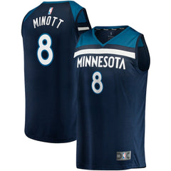 Josh Minott Minnesota Timberwolves Fast Break Player Jersey Icon Edition Navy
