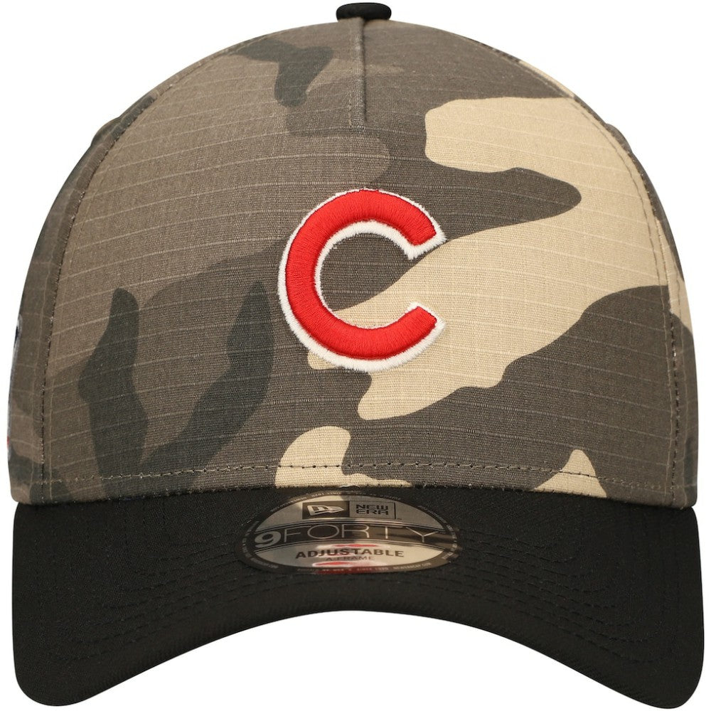 Chicago Cubs New Era Camo Crown A-Frame 9FORTY Adjustable Hat Hats