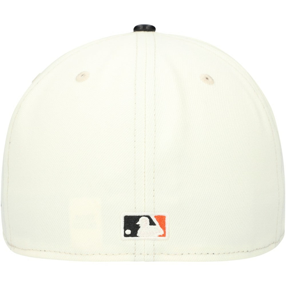 San Francisco Giants New Era Game Night Leather Visor 59FIFTY Fitted Hat - Cream Hats