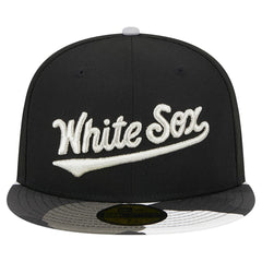 Chicago White Sox New Era Metallic Camo 59FIFTY Fitted Hat - Black Hats