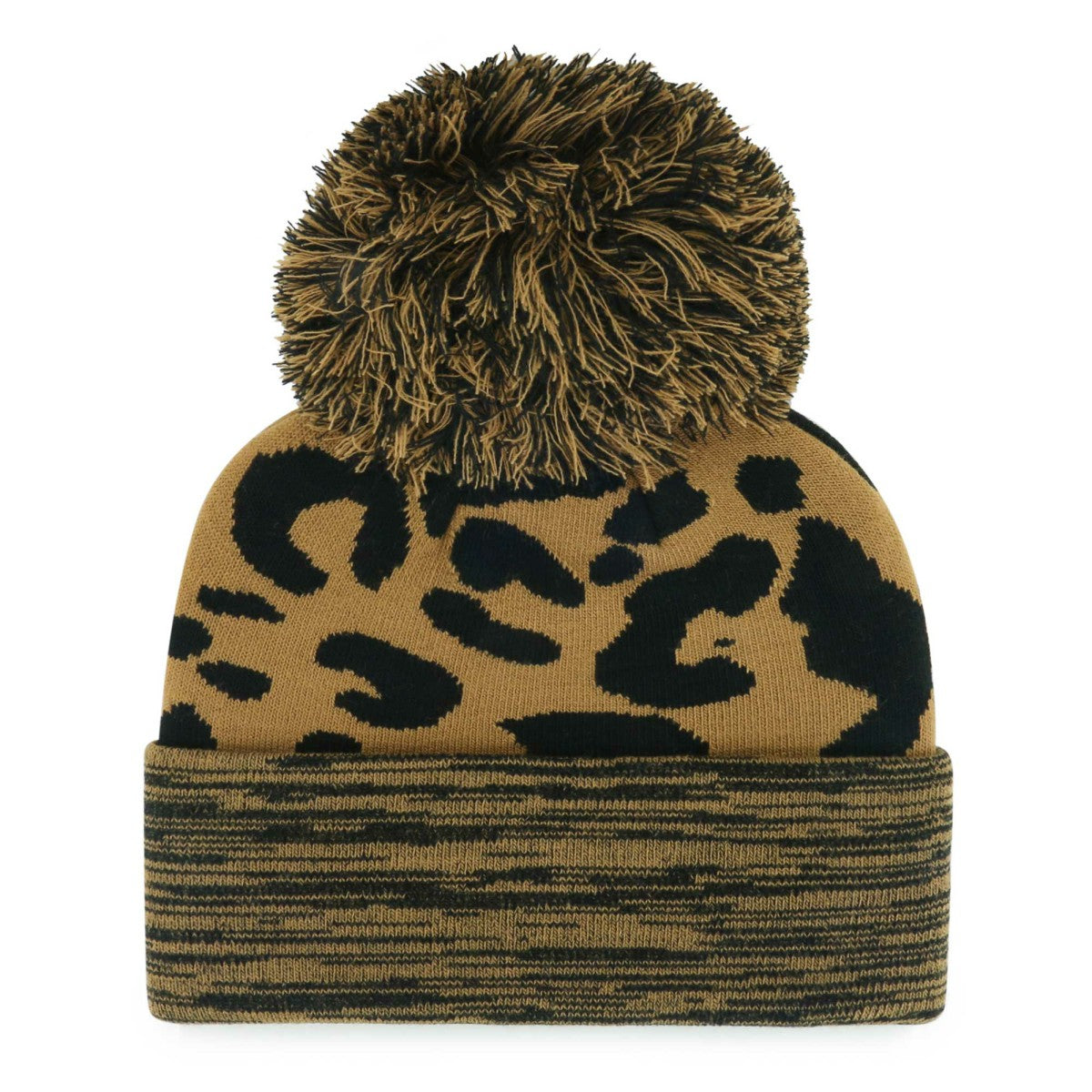 Washington Wizards '47 Women's Rosette Cuffed Knit Hat with Pom Leopard