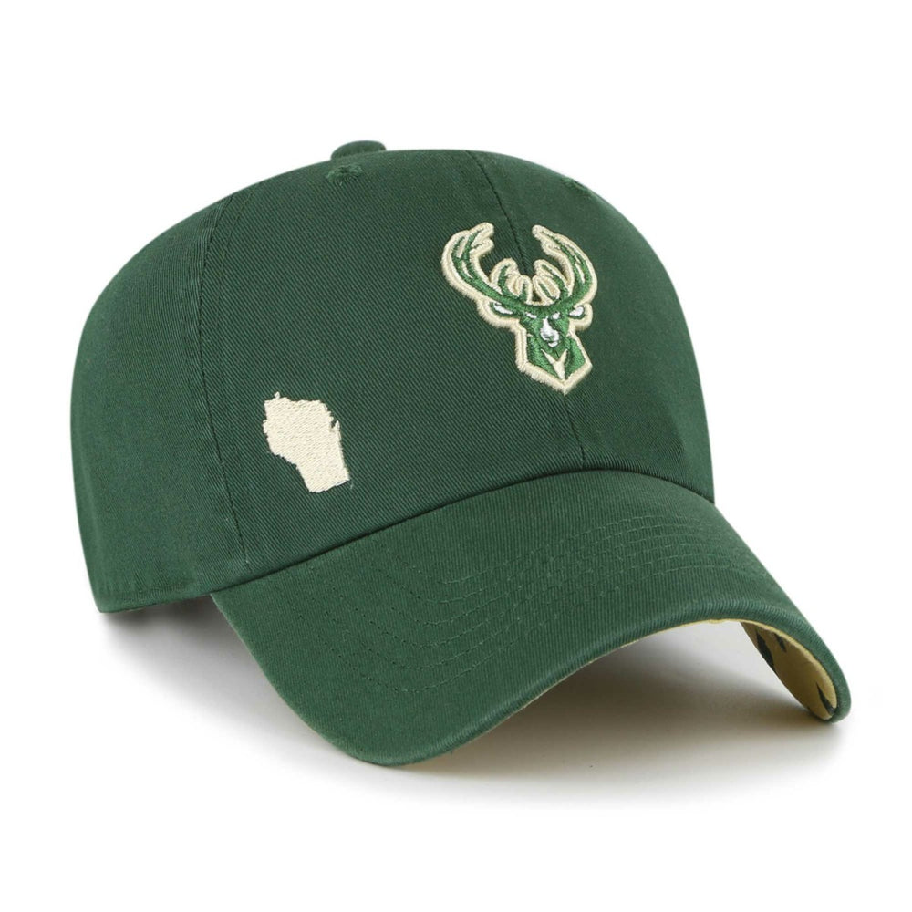 Milwaukee Bucks '47 Women's Confetti Undervisor Clean Up Adjustable Hat Hunter Green