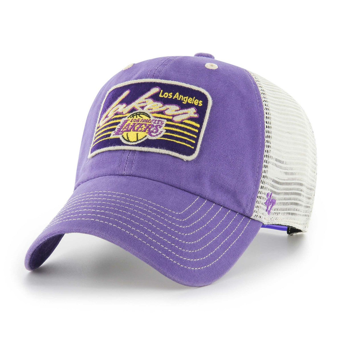 Los Angeles Lakers '47 Five Point Patch Clean Up Adjustable Hat Purple