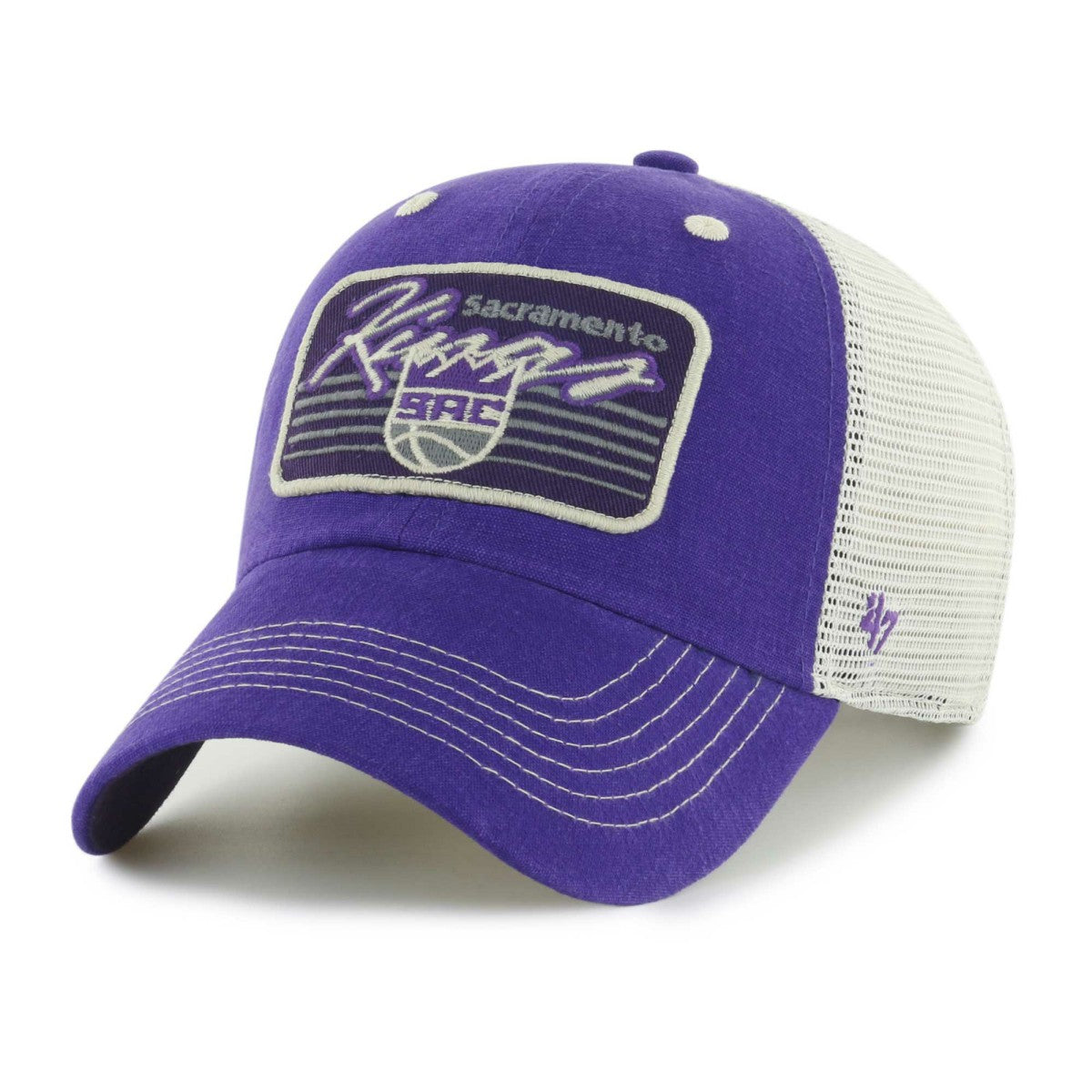 Sacramento Kings '47 Five Point Patch Clean Up Adjustable Hat Purple