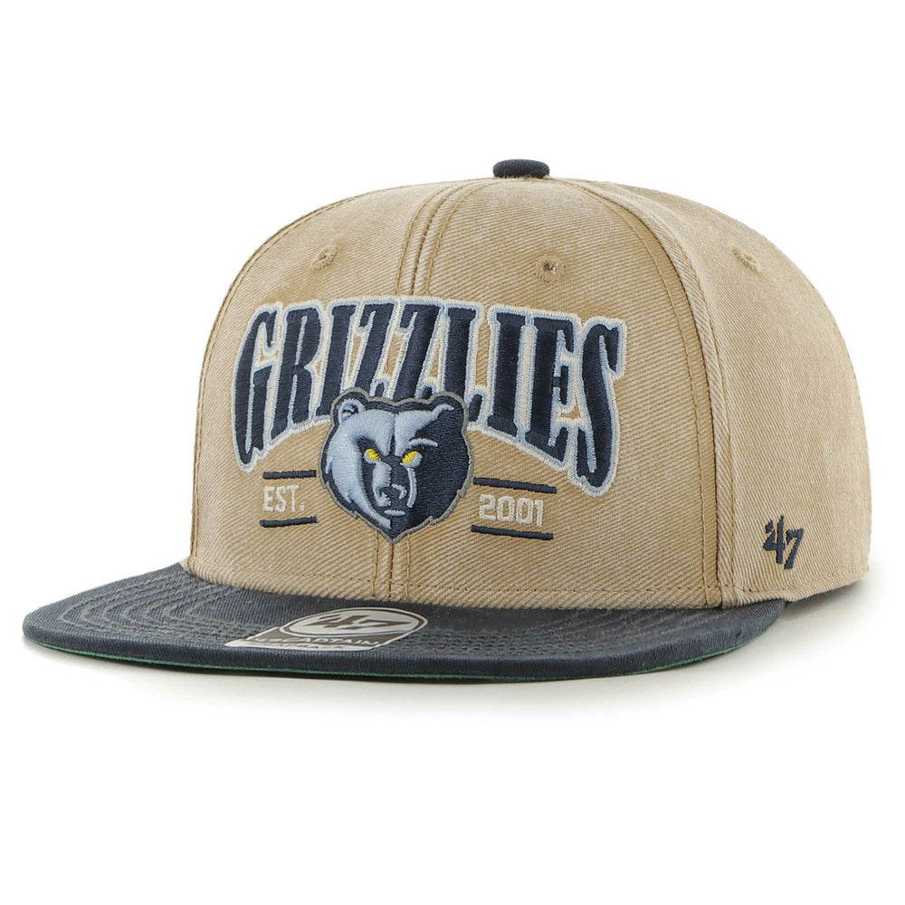 Memphis Grizzlies '47 Chilmark Captain Snapback Khaki/Navy