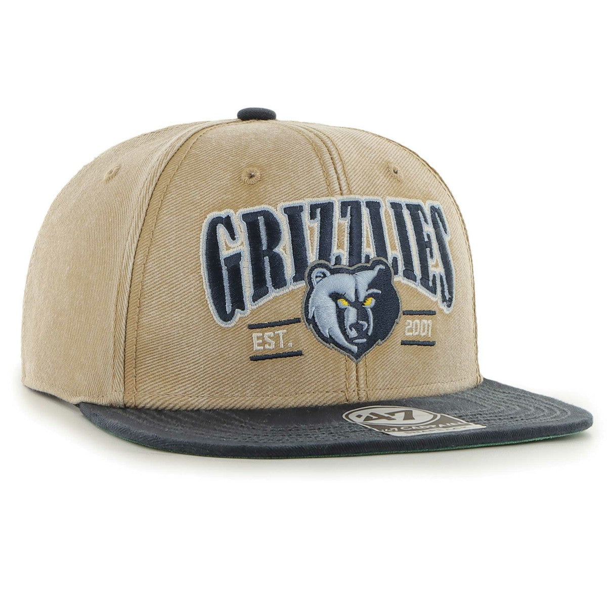 Memphis Grizzlies '47 Chilmark Captain Snapback Khaki/Navy