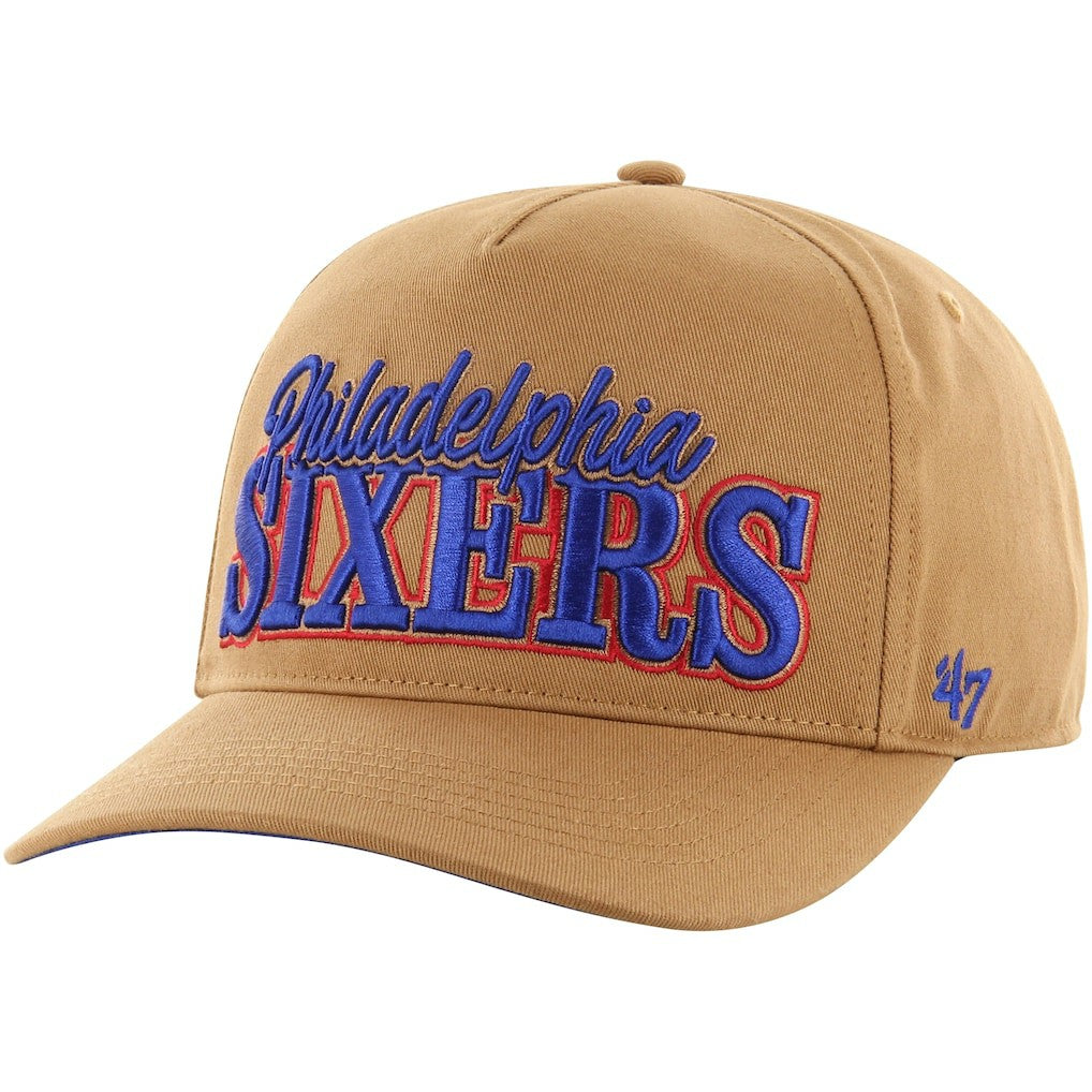 Philadelphia 76ers '47 Barnes Hitch Adjustable Hat Tan