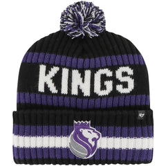 Sacramento Kings '47 Bering Cuffed Knit Hat with Pom Black