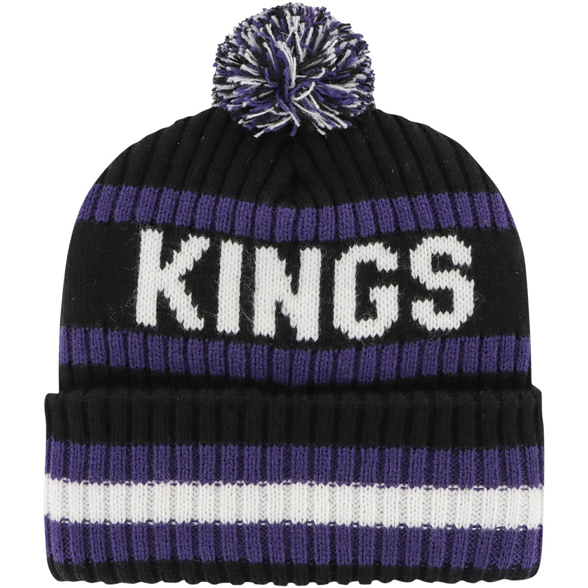 Sacramento Kings '47 Bering Cuffed Knit Hat with Pom Black